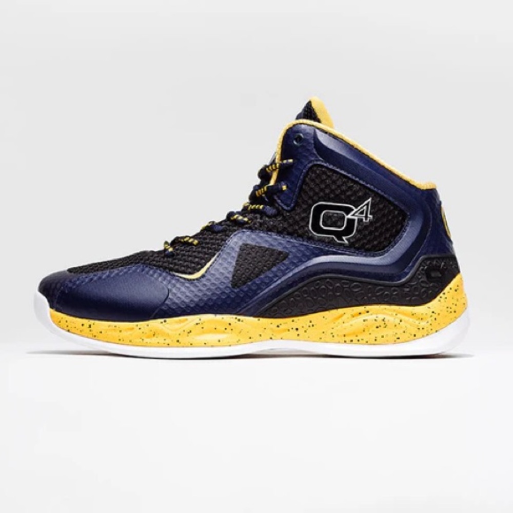 Q4 NEW Sports Men's Basketball Sneakers Q4DC2-1 Navy/Gold No box Sz.8.5